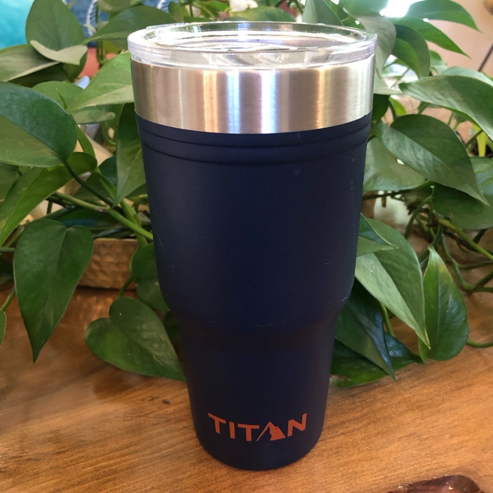 Titan Deep Freeze Arctic Stainless Steel Travel Tumbler Insulated Lid 30oz Navy